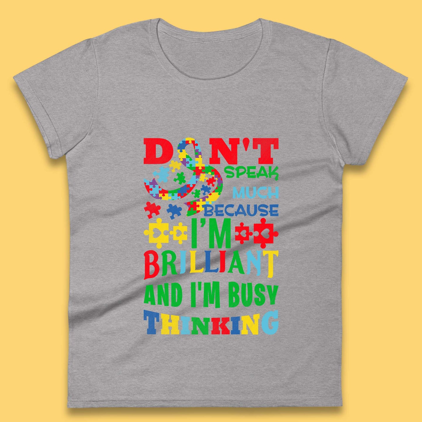 Autism Busy Thinking Womens T-Shirt