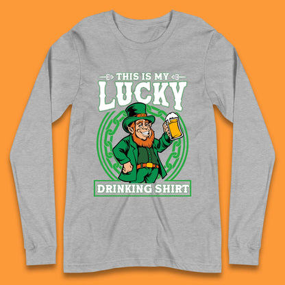 This Is My Lucky Drinking Shirt Irish Long Sleeve T-Shirt