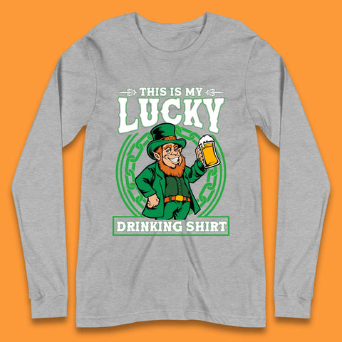 This Is My Lucky Drinking Shirt Irish Long Sleeve T-Shirt