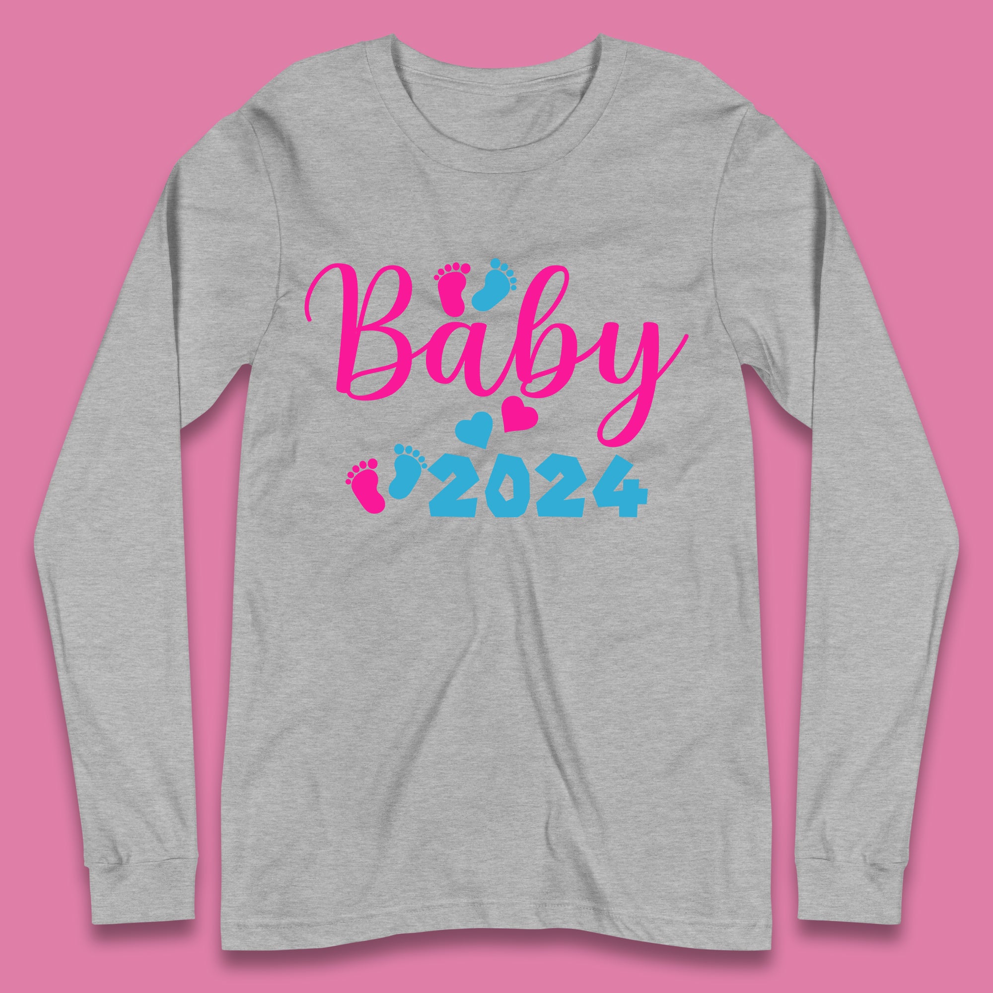 Baby 2024 Pregnancy Announcement Long Sleeve T-Shirt