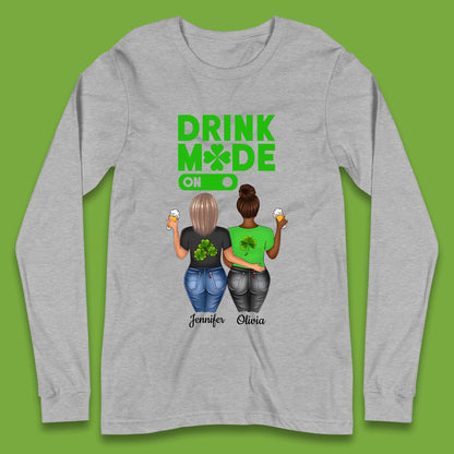 Personalised Drink Mode On Long Sleeve T-Shirt