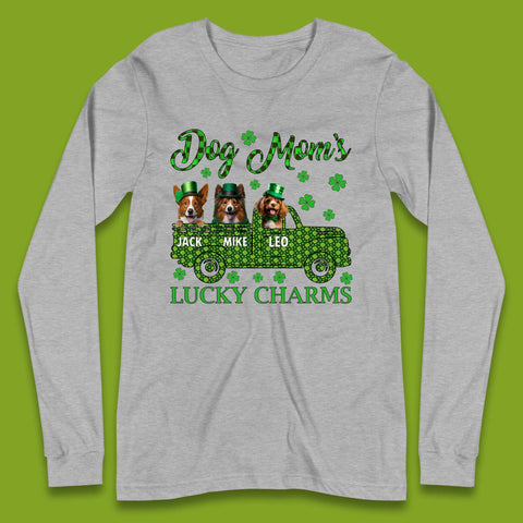 Personalised Dog Mom's Lucky Charms Long Sleeve T-Shirt
