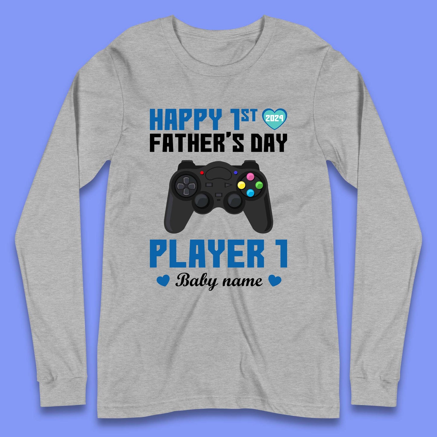 Personalised Happy First Father's Day Long Sleeve T-Shirt