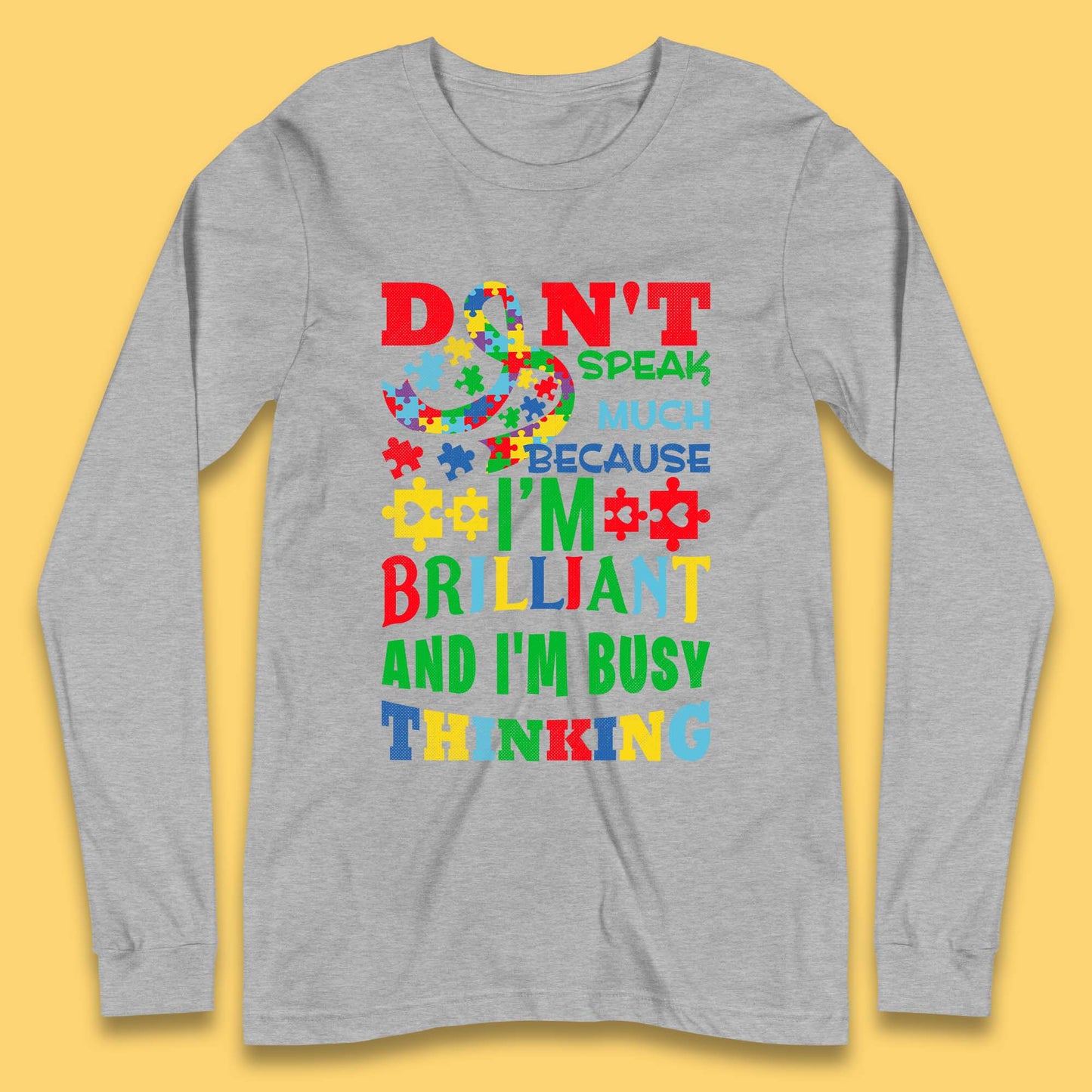 Autism Busy Thinking Long Sleeve T-Shirt