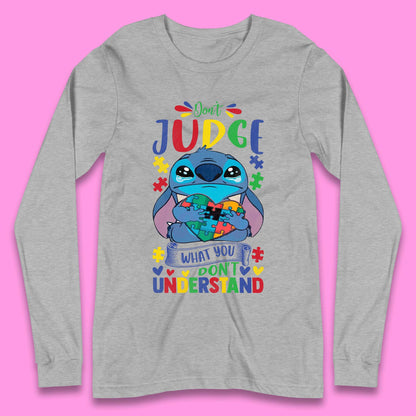 Autism Disney Stitch Long Sleeve T-Shirt