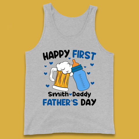 Personalised Happy First Father's Day Tank Top