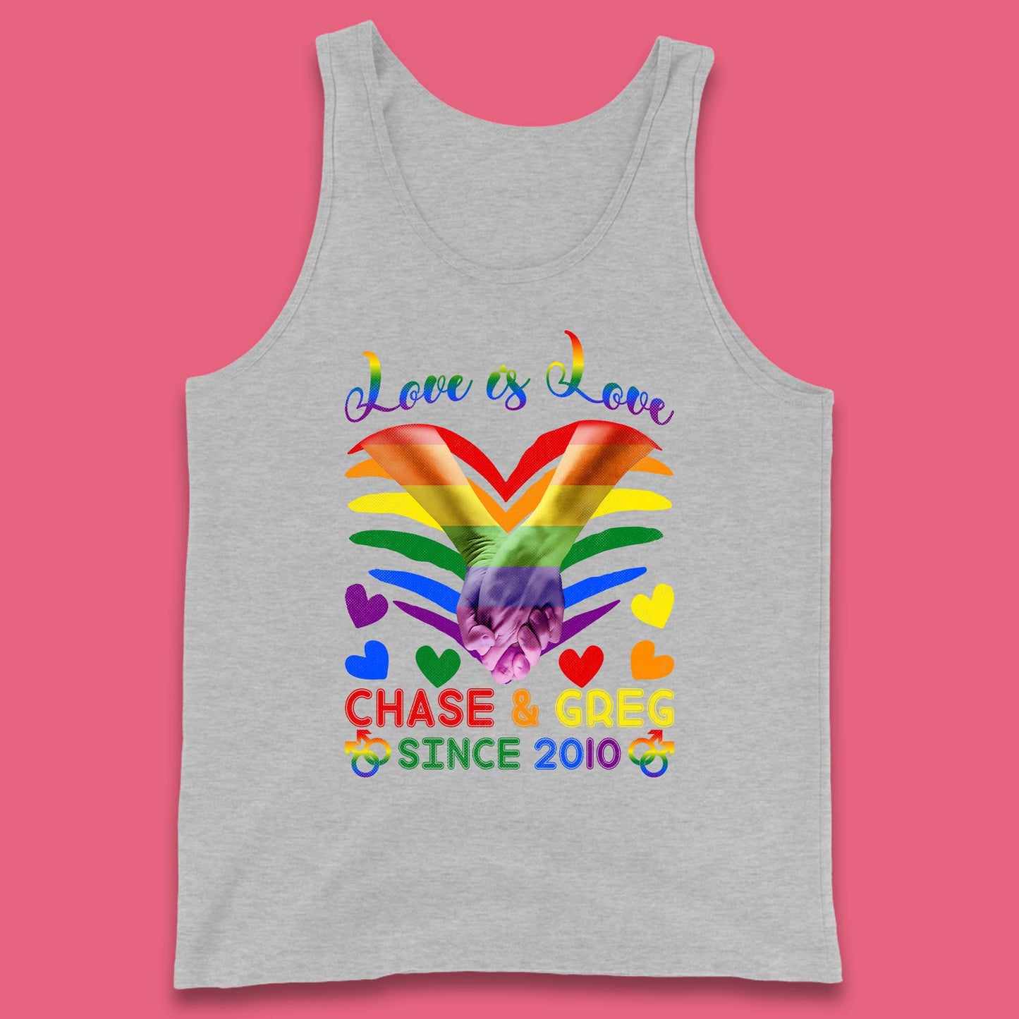Personalised Lgbt Love Is Love Tank Top