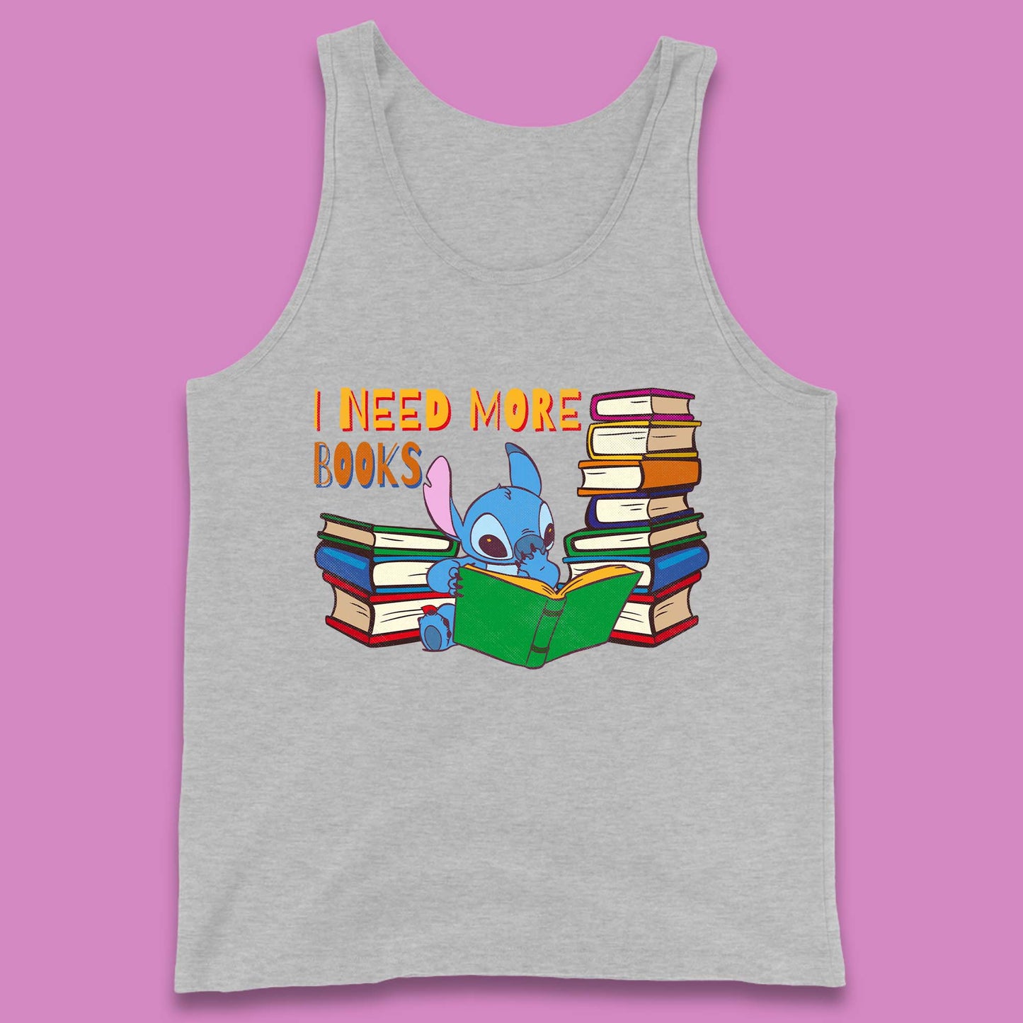 Stitch Reading A Book Tank Top