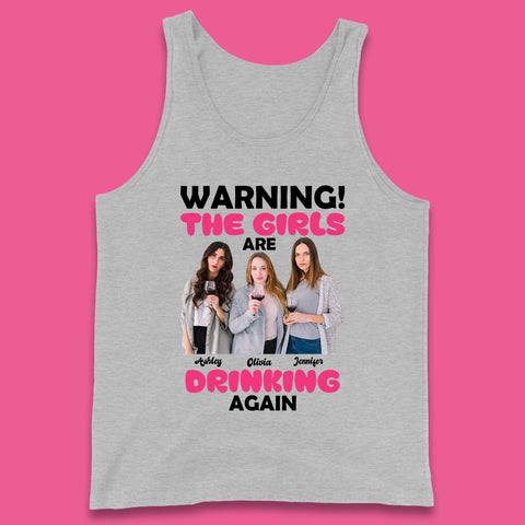 Personalised Girls Drinking Again Spirit Tank Top