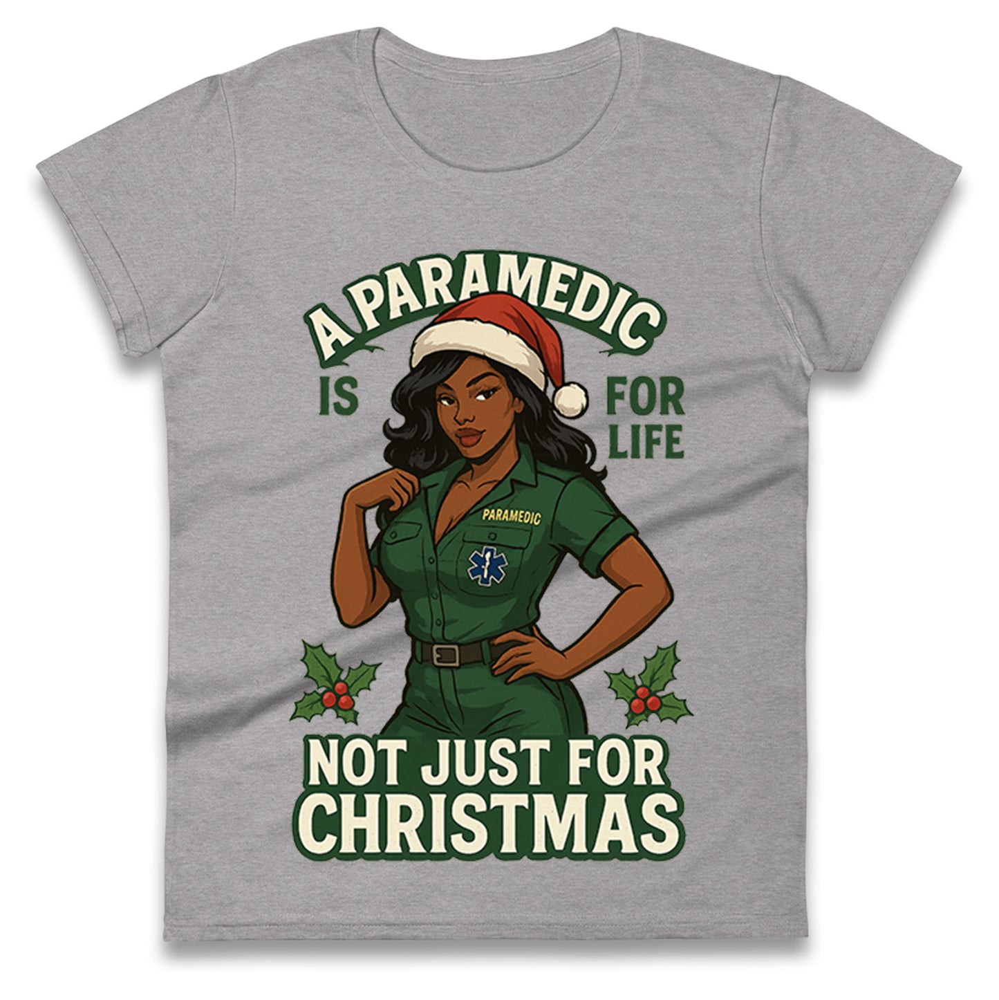 Paramedic Xmas Ladies T Shirt