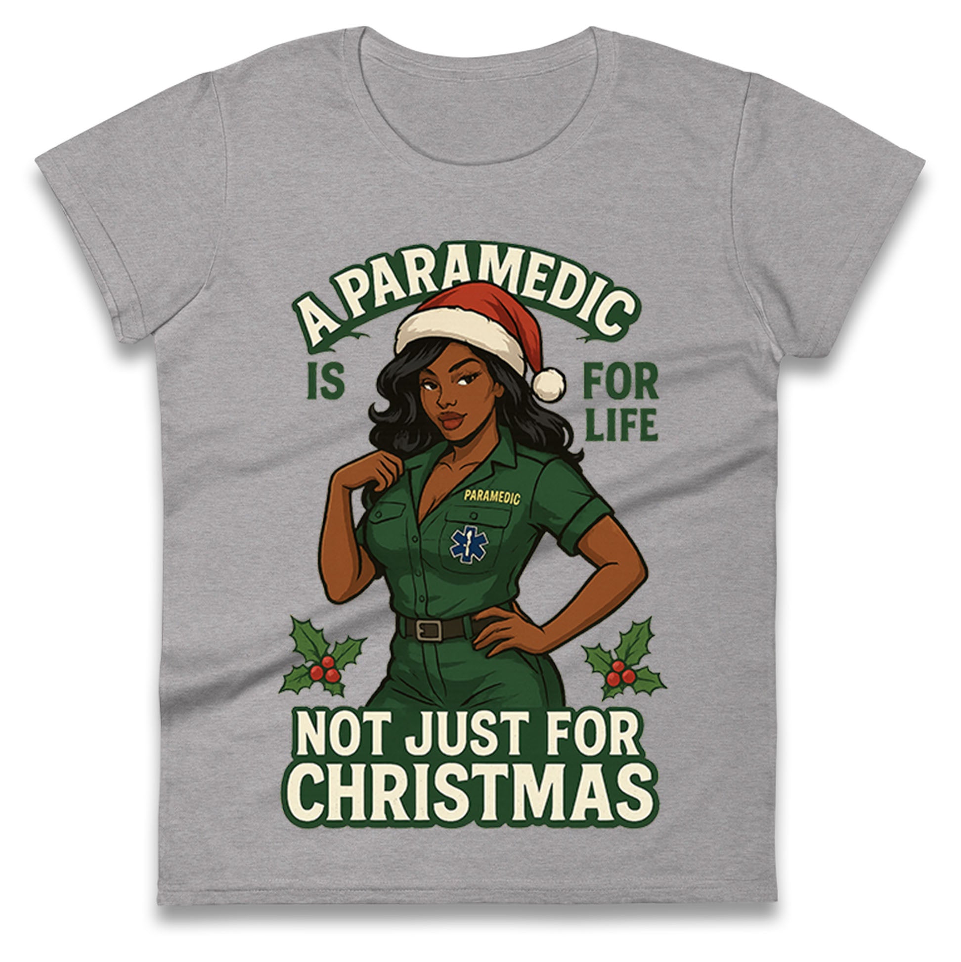 Paramedic Xmas Ladies T Shirt