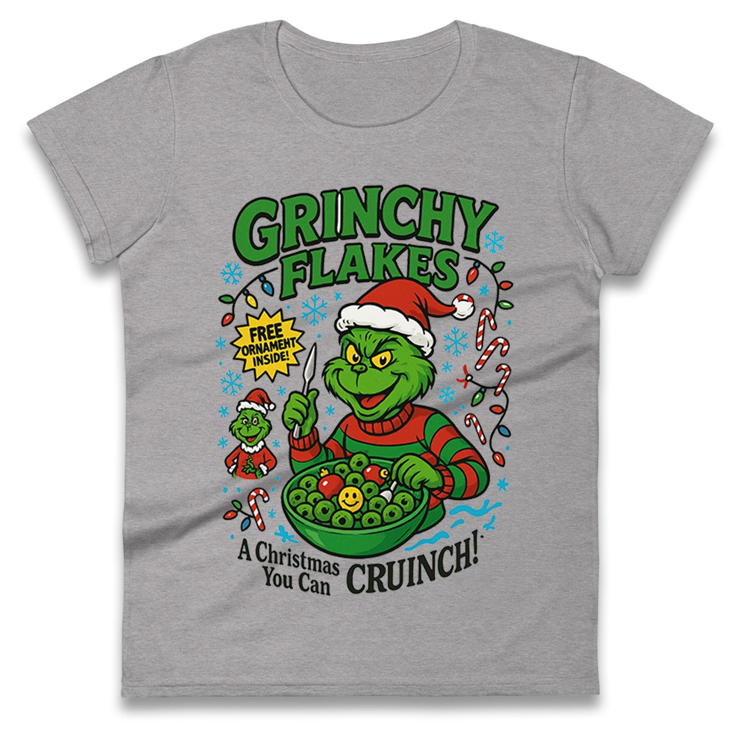 Grinch Christmas Ladies T Shirt 