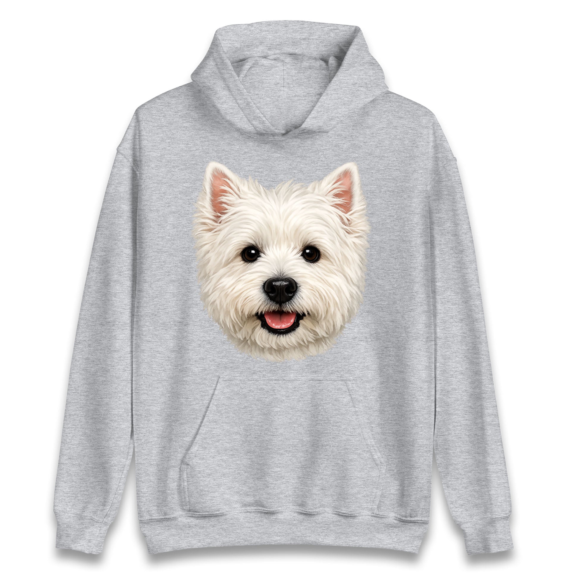 West Highland White Terrier Dog Face Hoodie