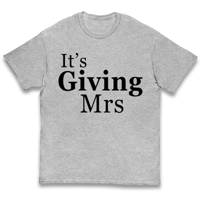 It’s Giving Mrs Kids T Shirt 