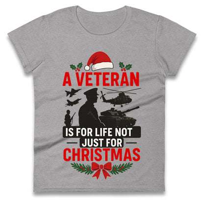 Veteran Christmas Ladies T Shirt 