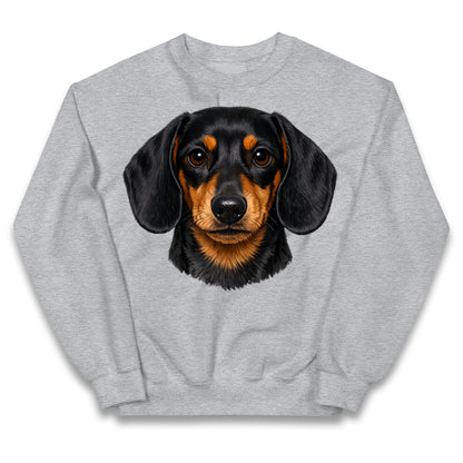 Dachshund Dog Face Kids Jumper
