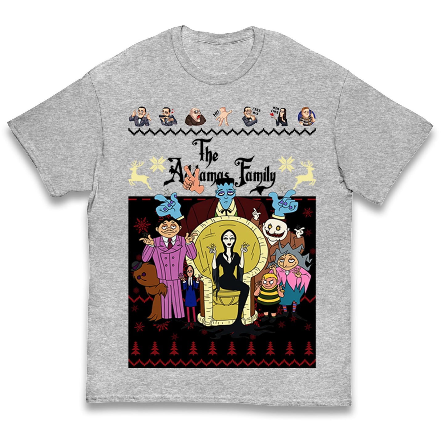 Scary Addams Christmas Kids T Shirt