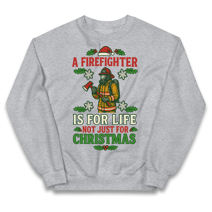 Firefighter Christmas Kids Jumper