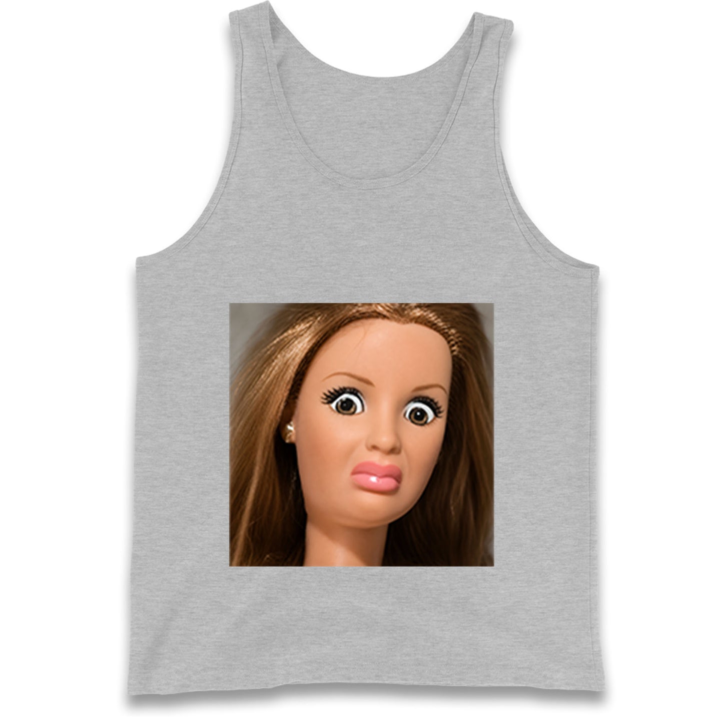 Distressed Doll Face Meme Tank Top