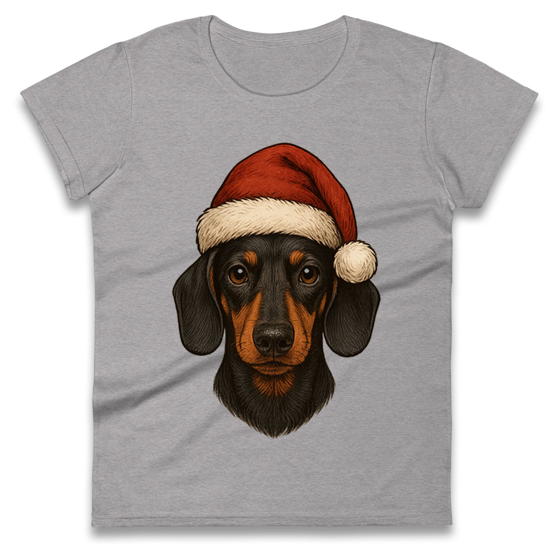 Dachshund Christmas Ladies T Shirt