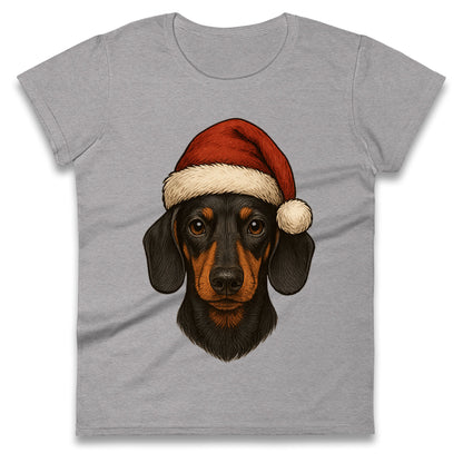 Dachshund Christmas Ladies T Shirt