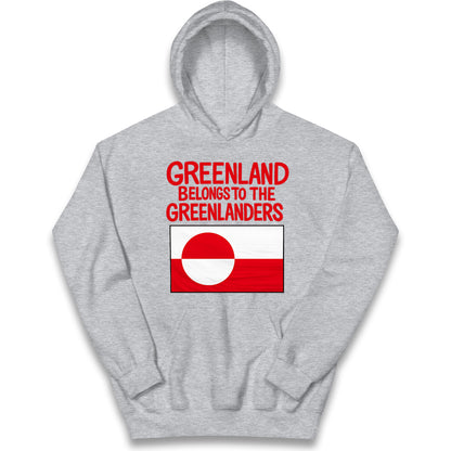 Greenland Belongs To The Greenlanders Kids Hoodie 