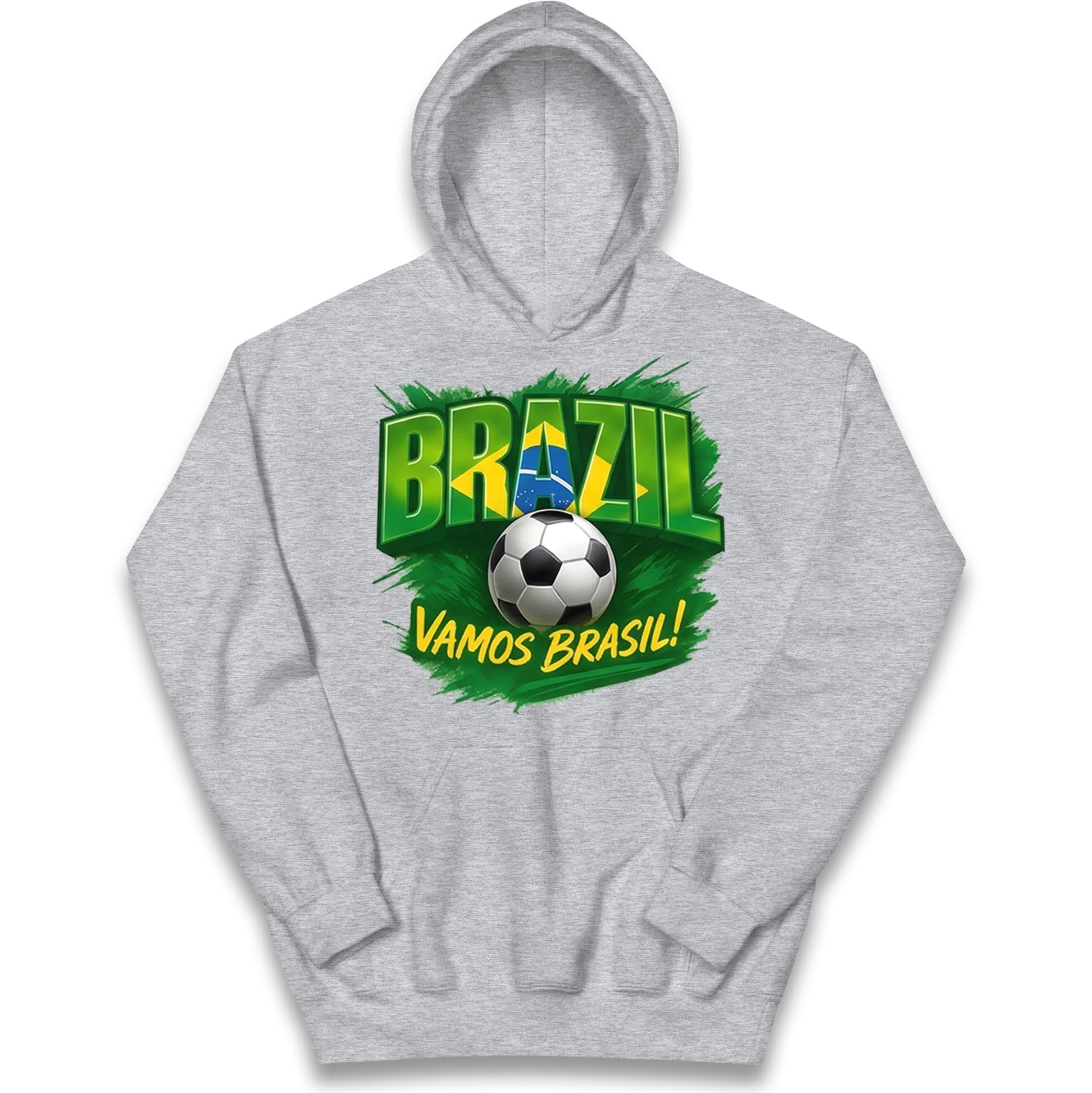 Brazil Retro Football Kids Hoodie