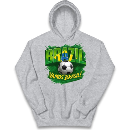 Brazil Retro Football Kids Hoodie