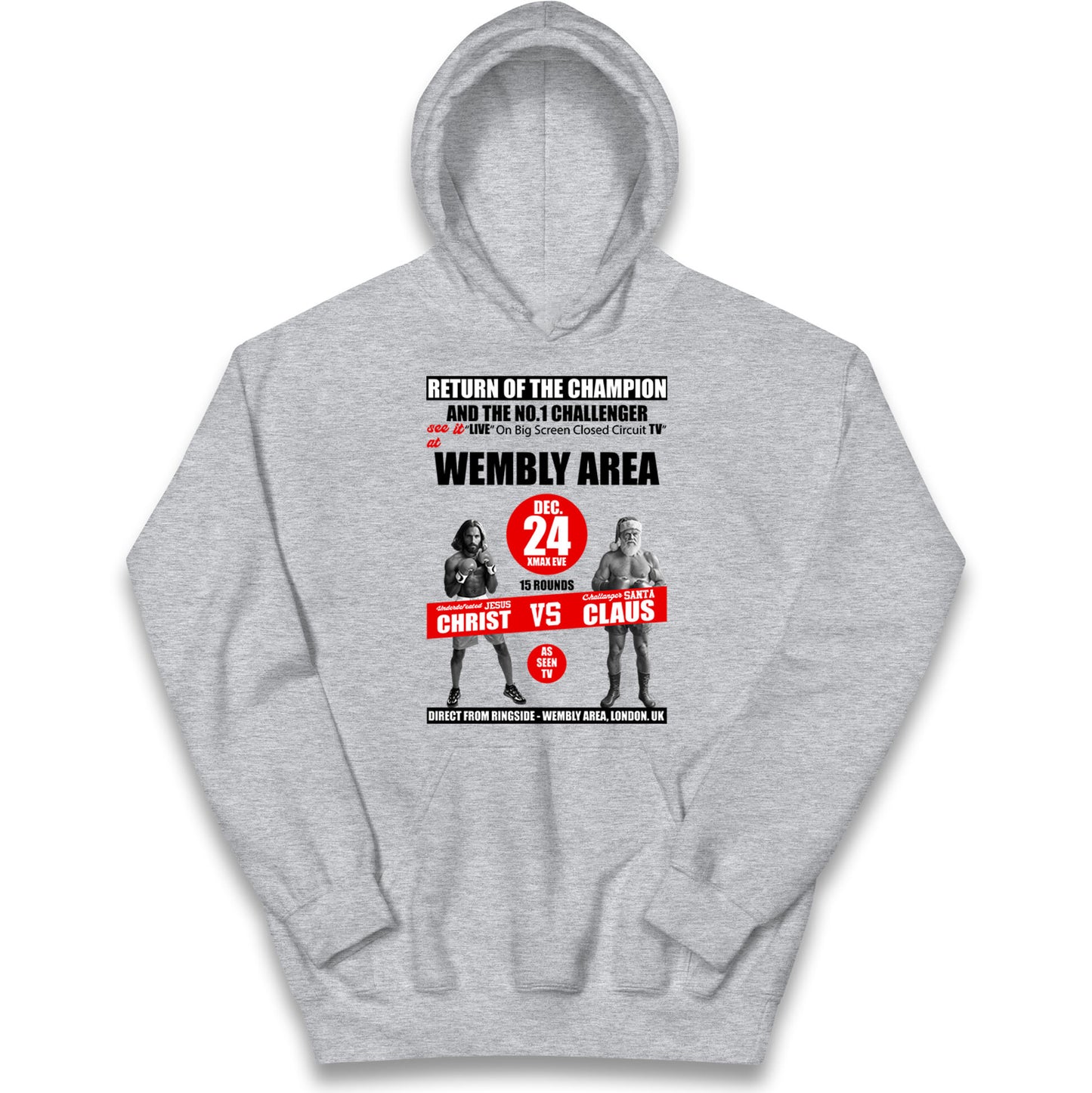Jesus Christ Vs Santa Claus Kids Hoodie