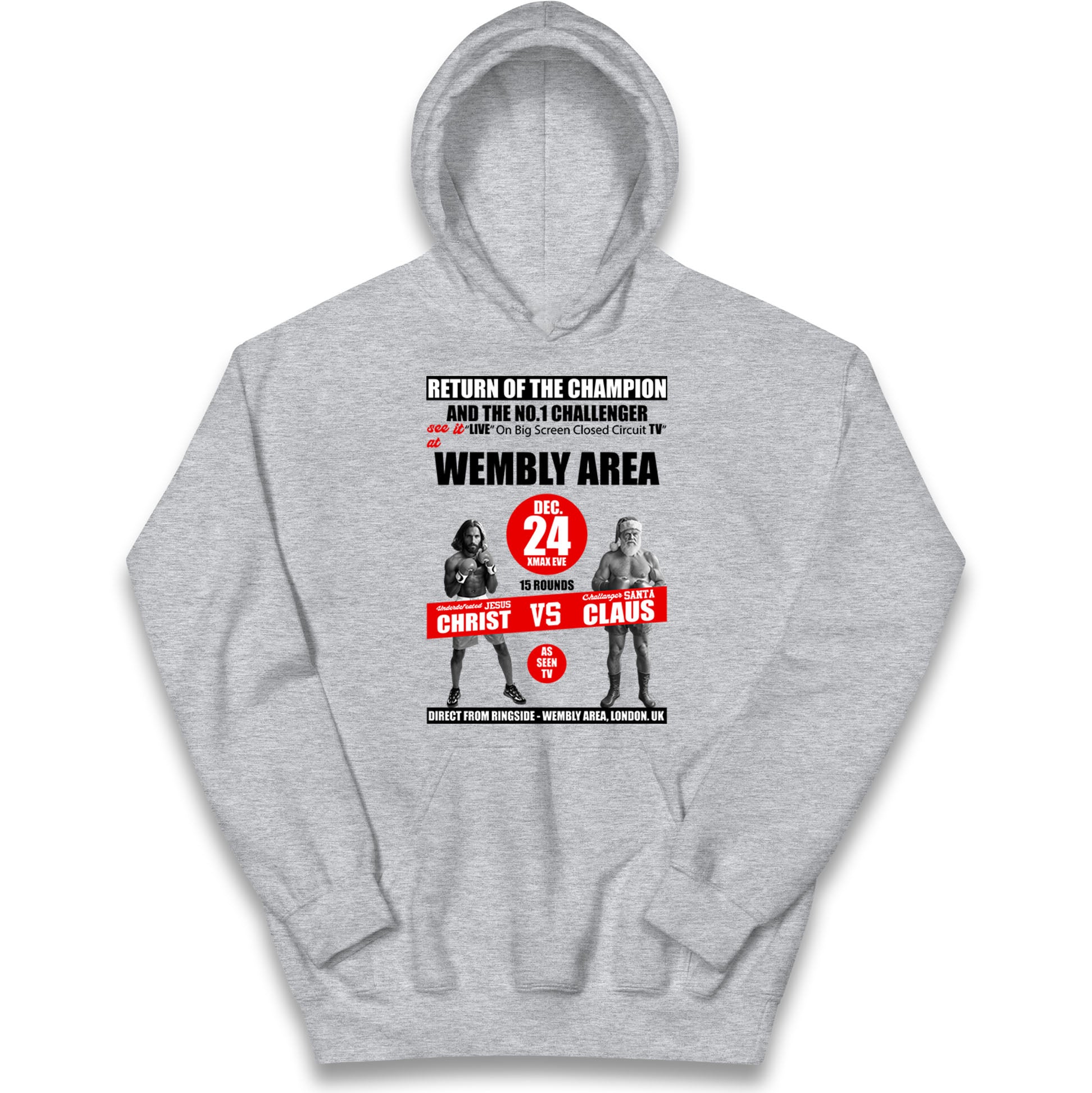 Jesus Christ Vs Santa Claus Kids Hoodie