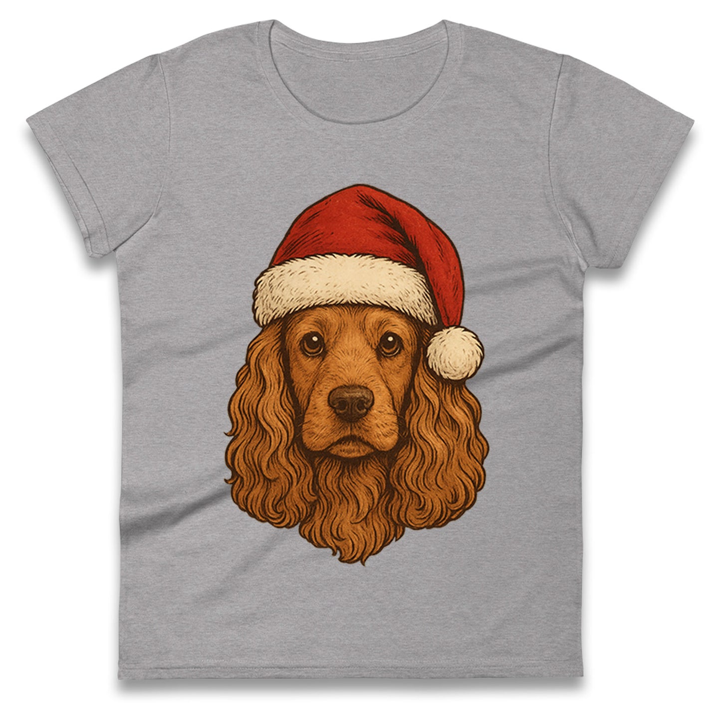 Cocker Spaniel Christmas Ladies T Shirt