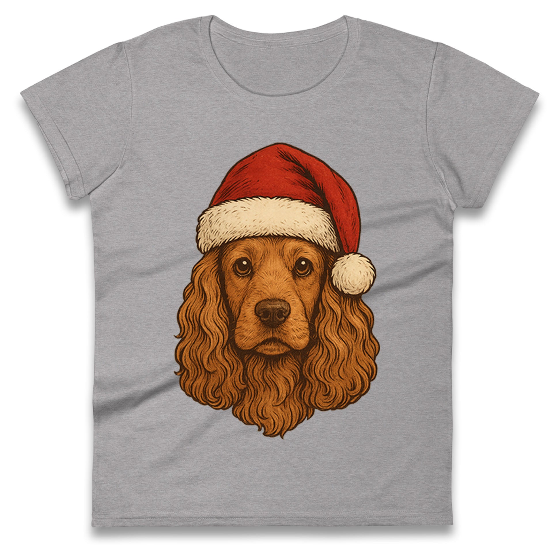 Cocker Spaniel Christmas Ladies T Shirt