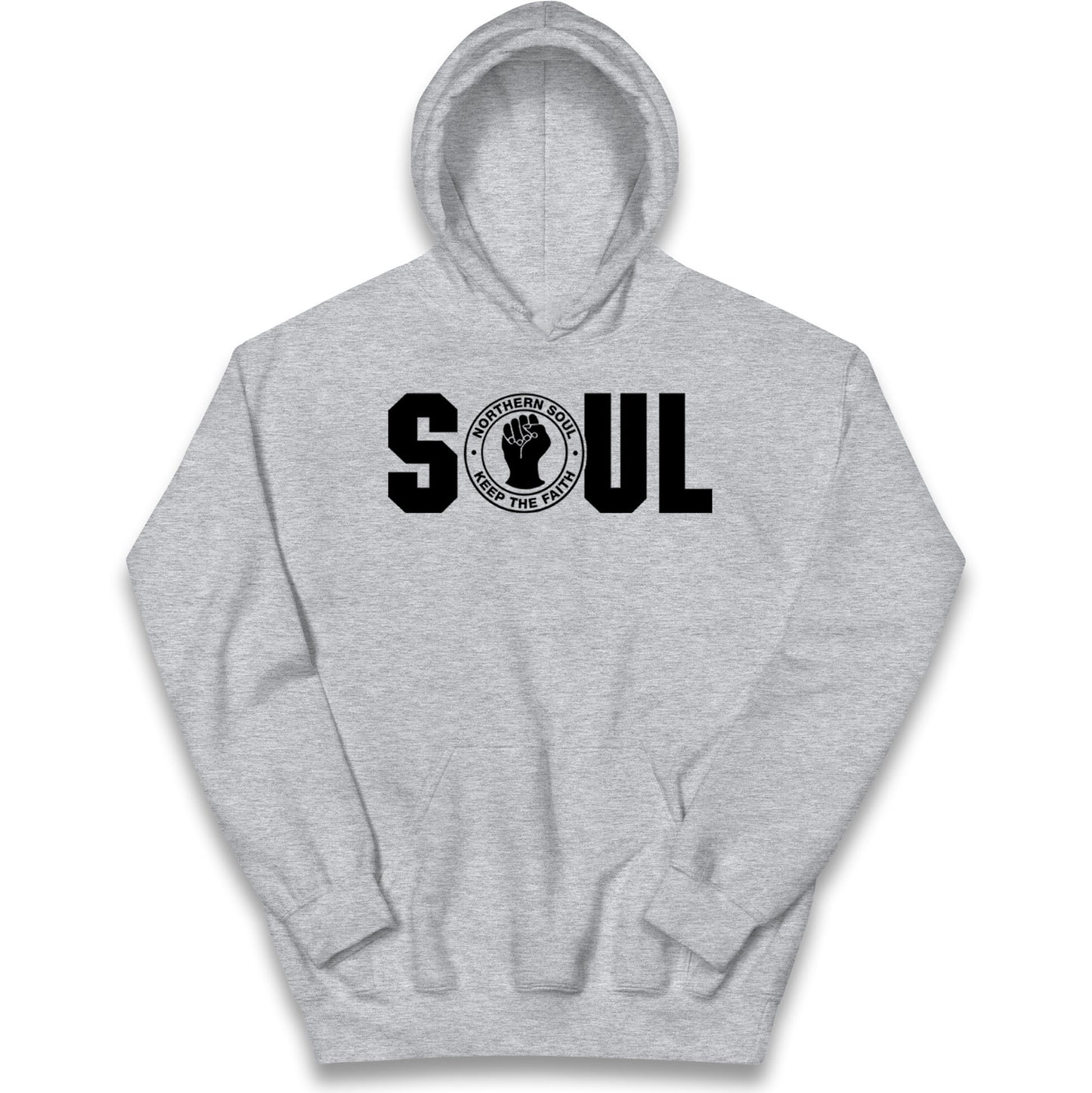 Northern Soul Keep The Faith Logo Kids Hoodie
