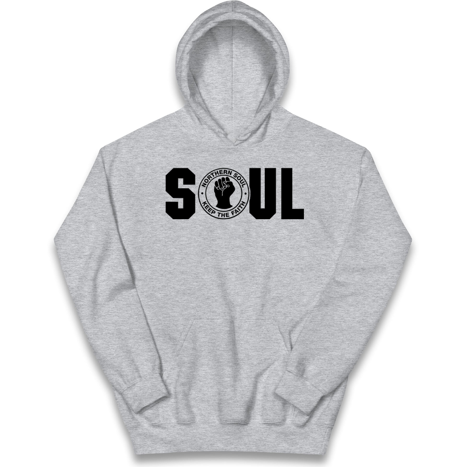 Northern Soul Keep The Faith Logo Kids Hoodie