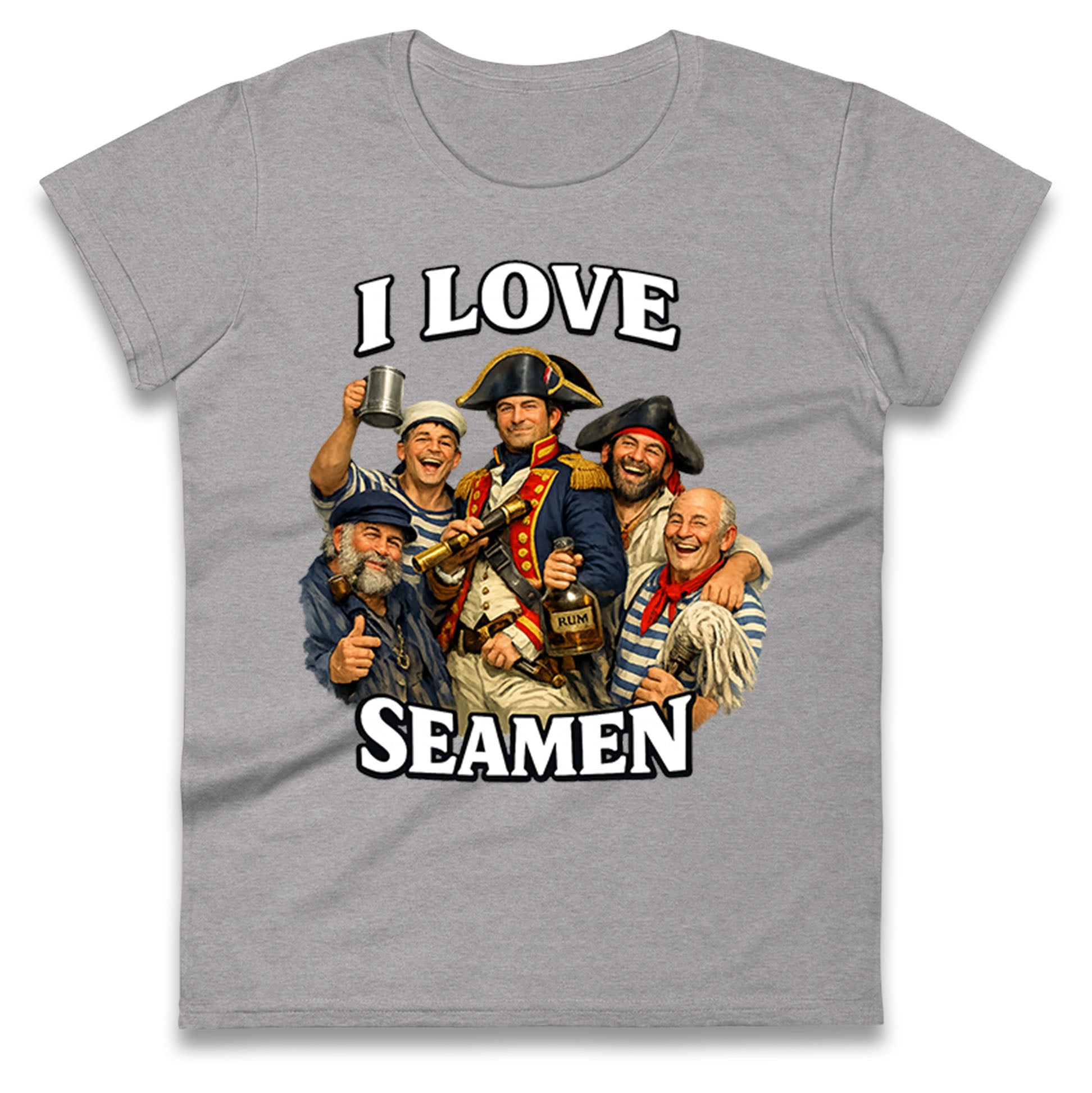 I Love Seamen Funny Cringe Meme Offensive  Ladies T Shirt
