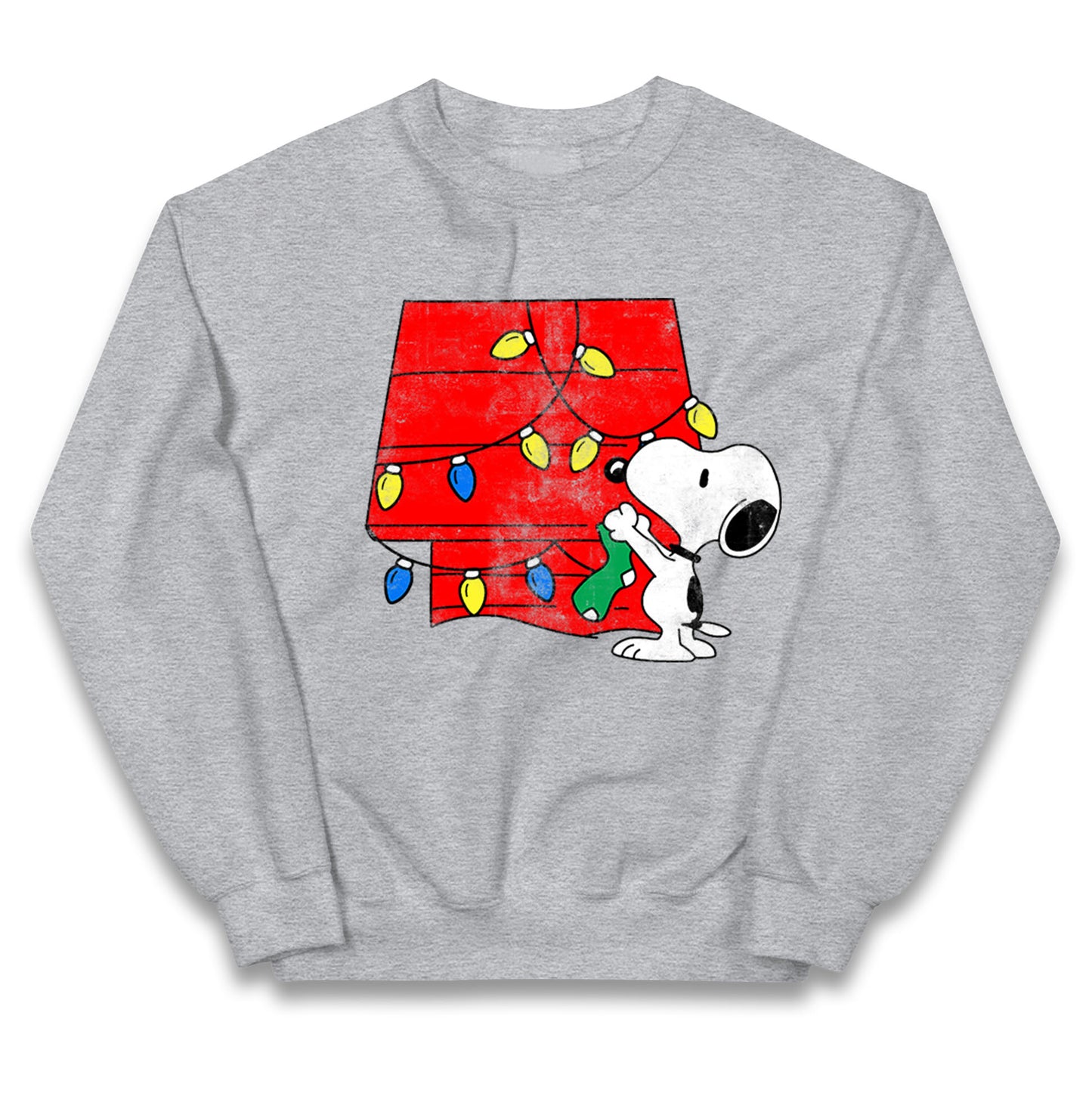 snoopy lighting house christmas jumper