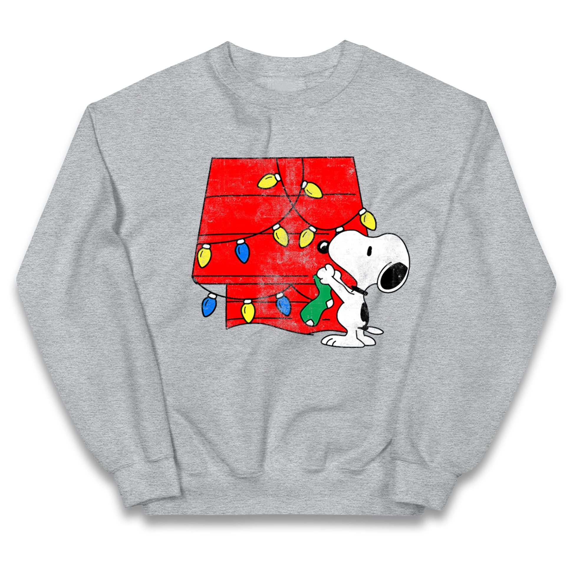 snoopy lighting house christmas jumper