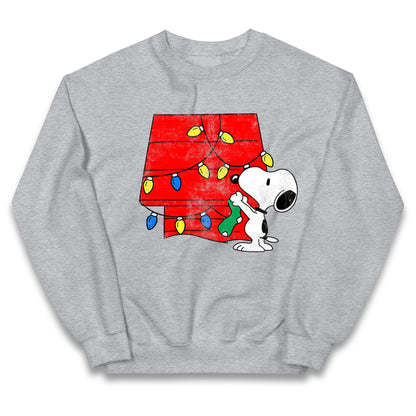 snoopy lighting house christmas jumper