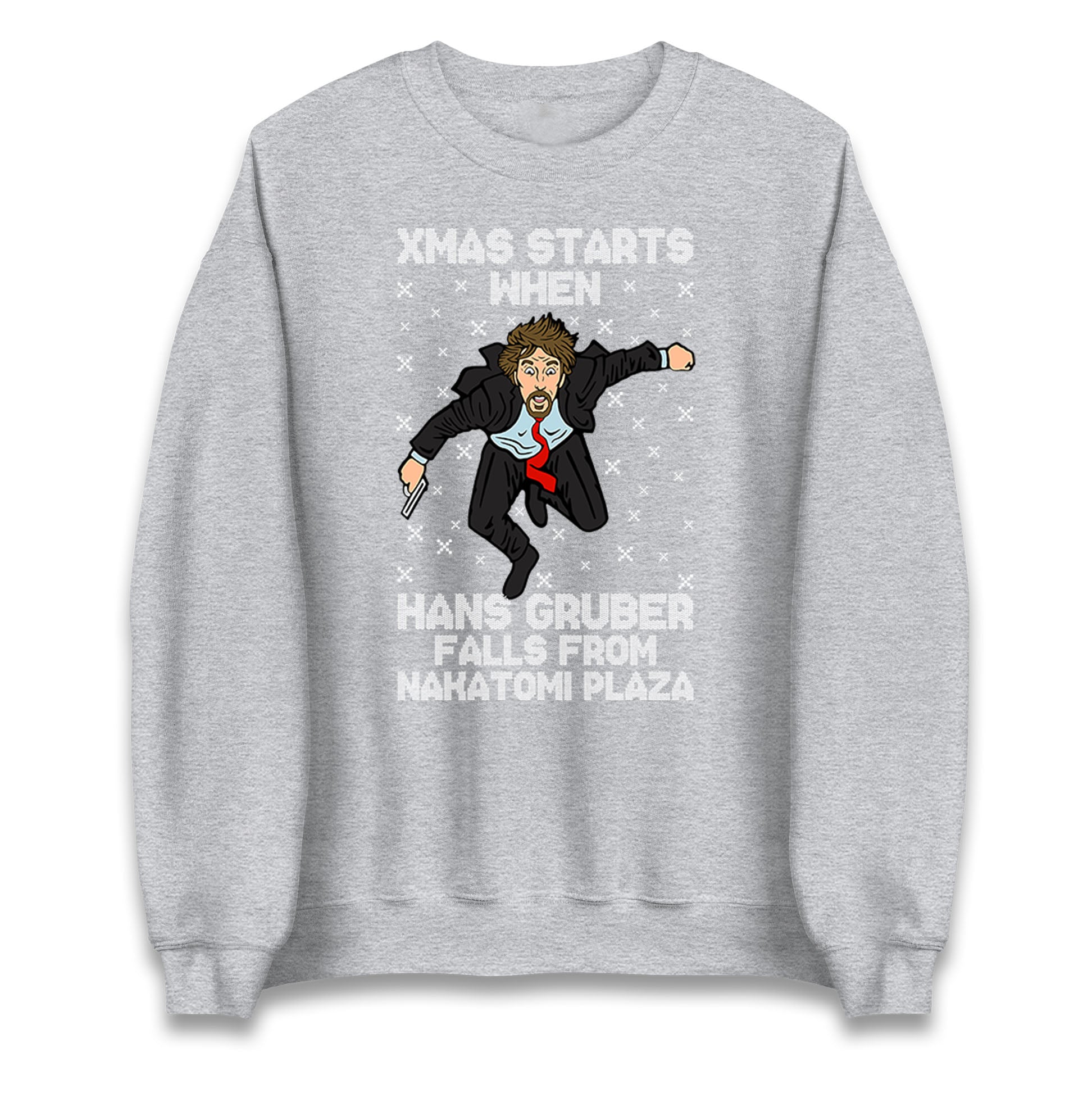 hans gruber falling sweatshirt