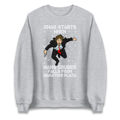 hans gruber falling sweatshirt