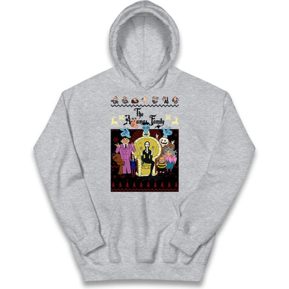 Scary Addams Christmas Kids Hoodie 