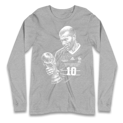 Zidane France Footballer Longsleeve T Shirt