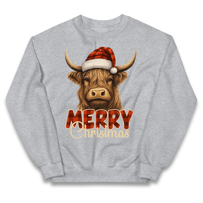 Highland Cow Christmas Kids Jumper
