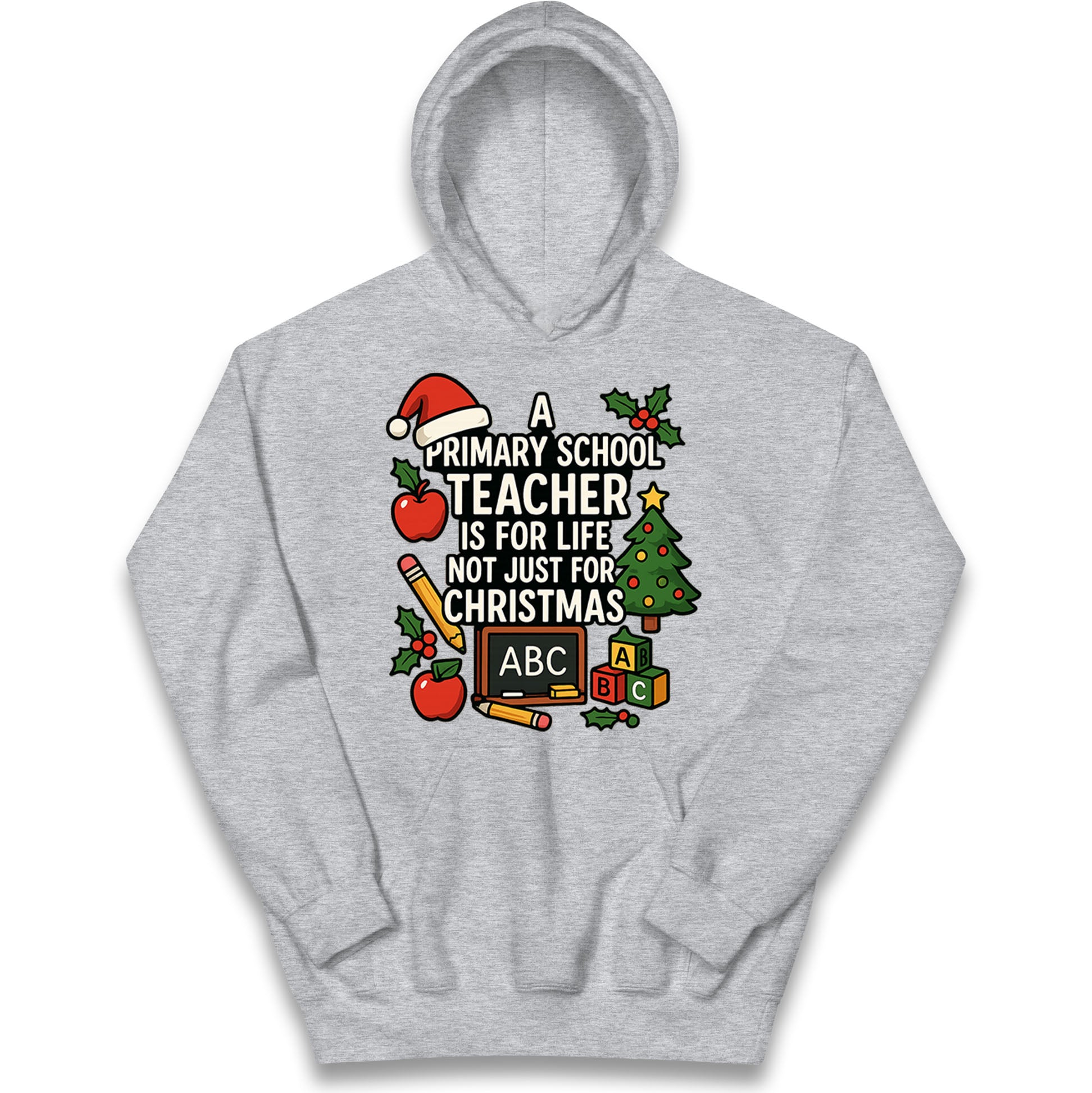 Primary School Teacher Christmas Kids Hoodie