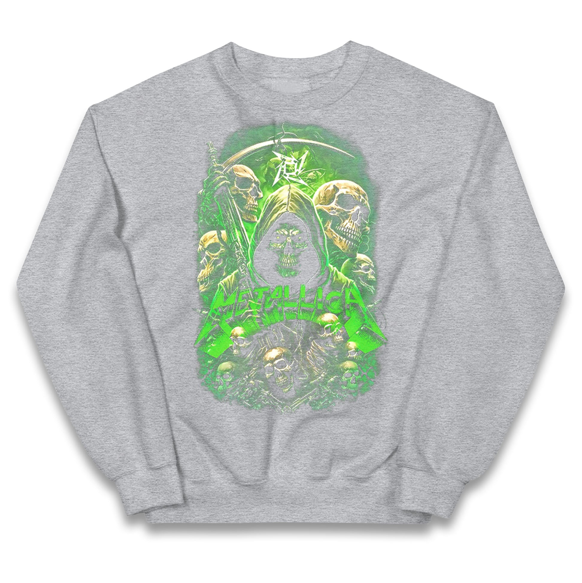 Metallica Green Skulls Kids Jumper