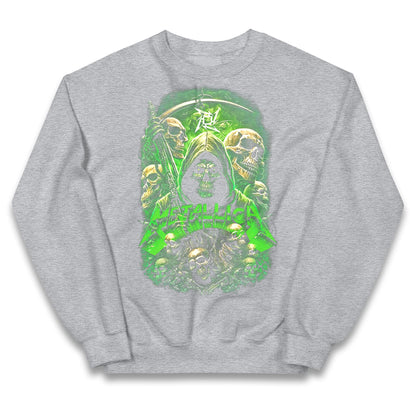 Metallica Green Skulls Kids Jumper