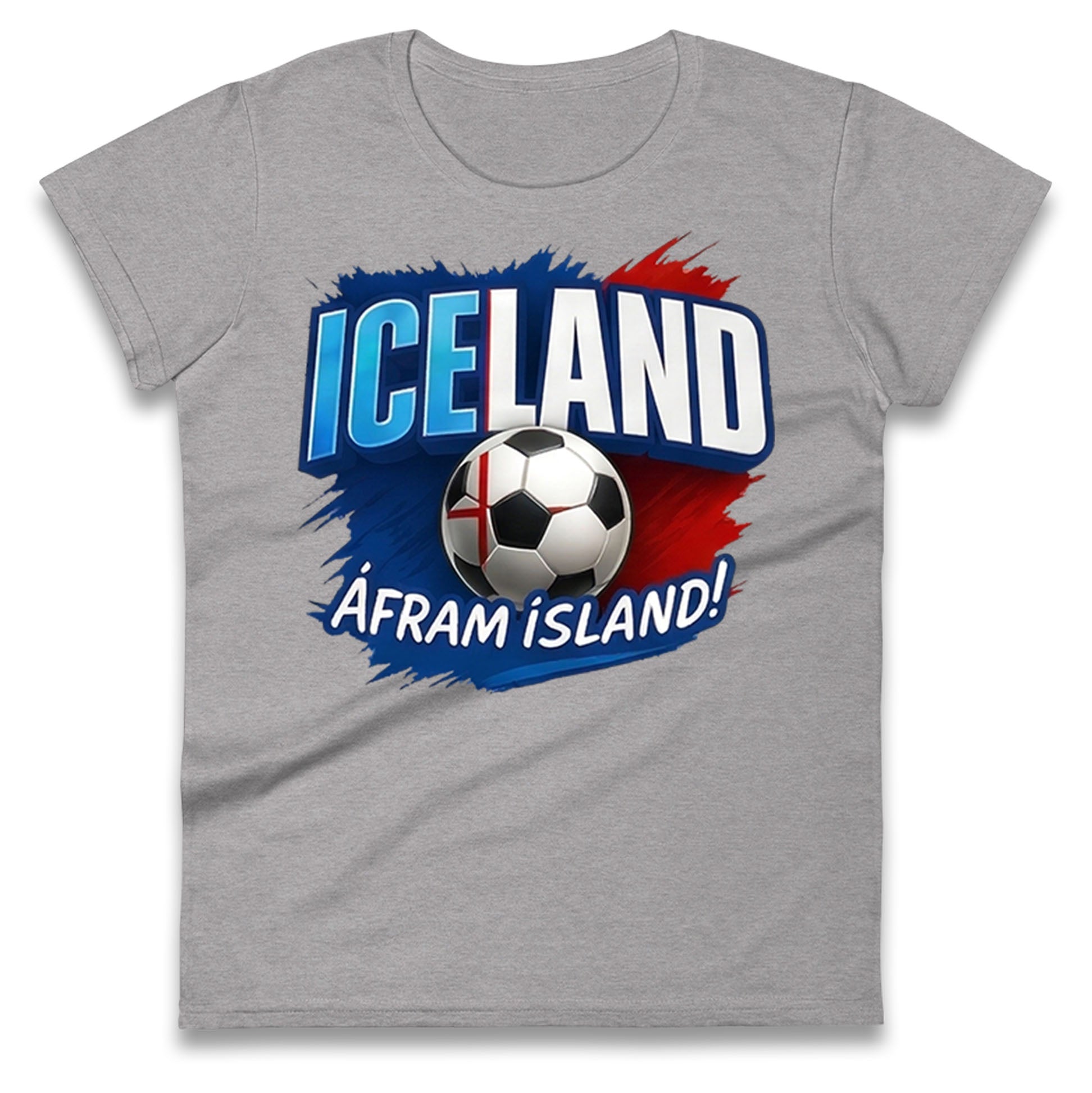 Iceland Retro World Cup Ladies T Shirt