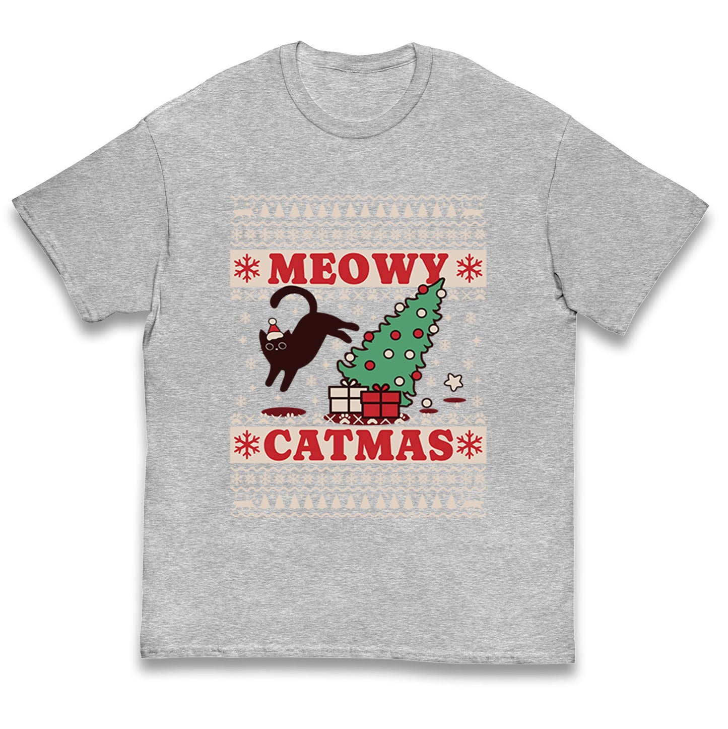 Christmas Cat Kids T Shirt