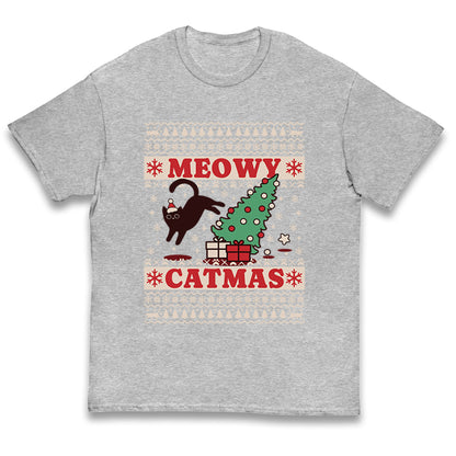 Christmas Cat Kids T Shirt