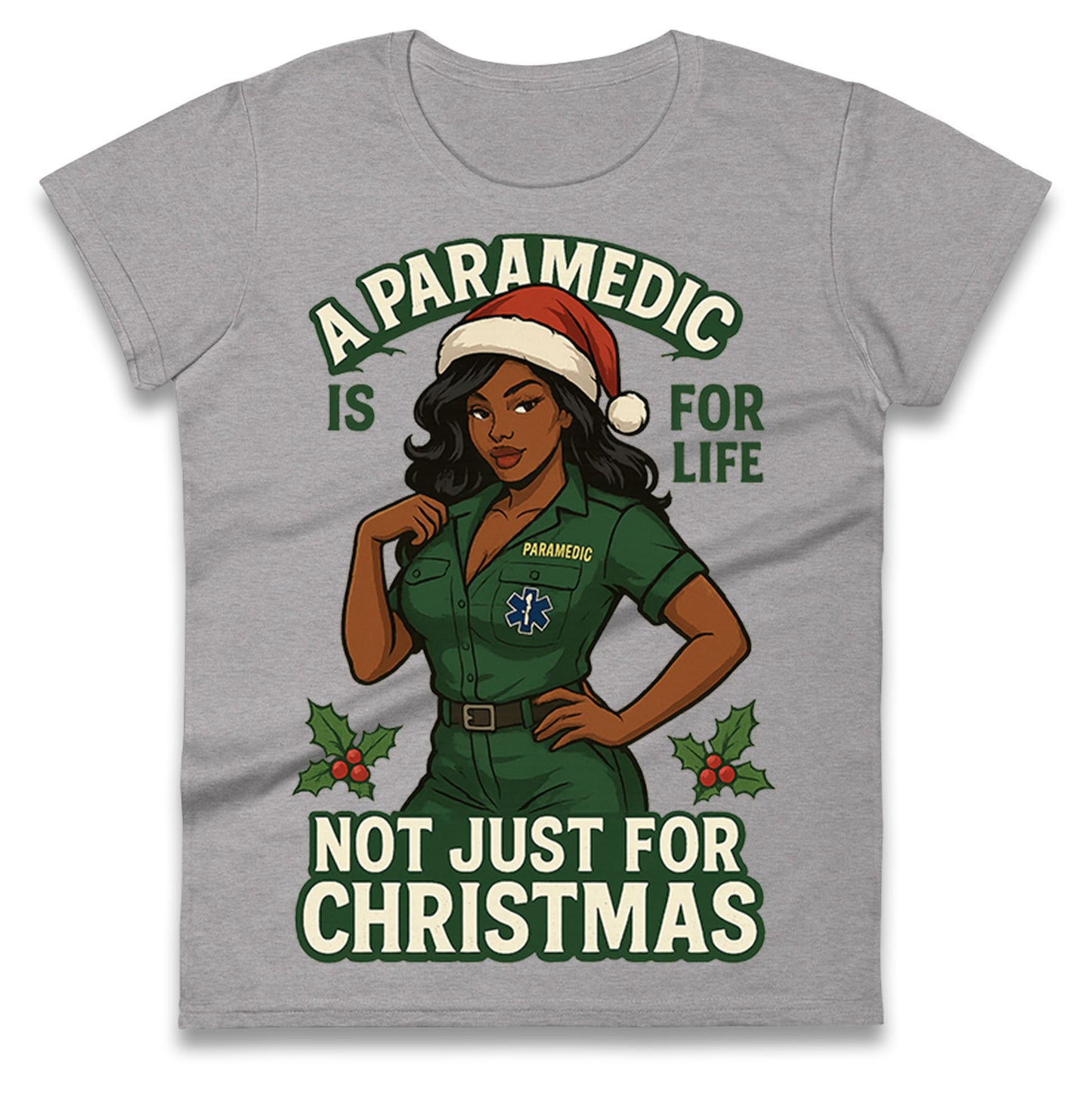 Paramedic Christmas Ladies T Shirt